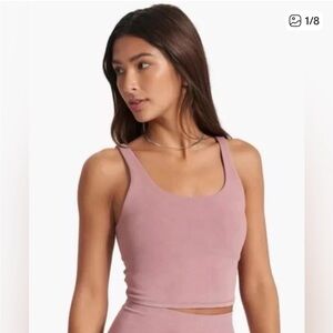 Vuori Dusty Rose & Black Crop Tank Bundle Size Small